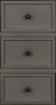 StyleCraft Vintage Gray 3-Drawer Side Table-1