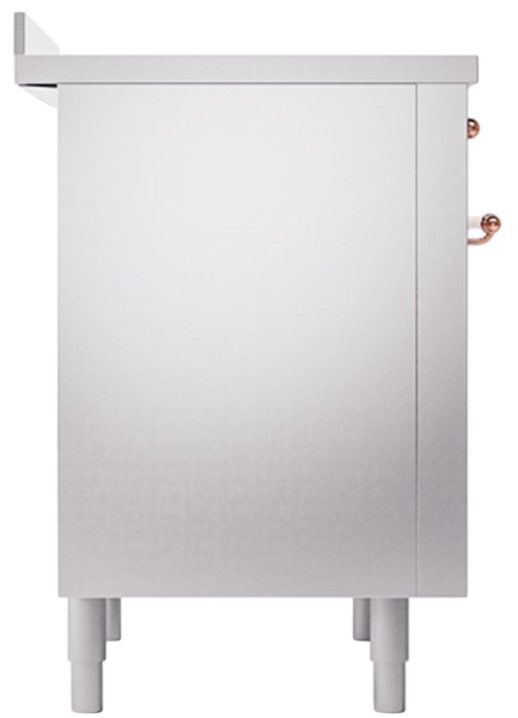 Ilve® Nostalgie II Noblesse 36'' Stainless Steel Pro Style Induction Range with Copper Trim-2