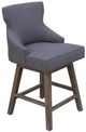 Nest Home Collections Lacey Barbury Stone/Black Swivel Counter Stool-0