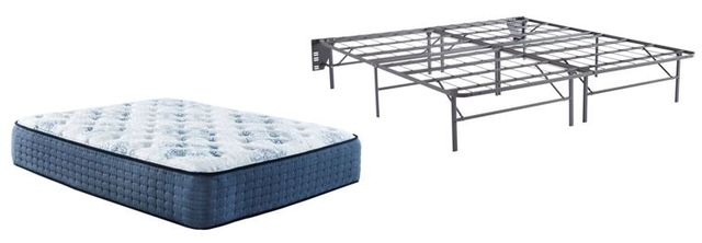 Sierra Sleep® by Ashley® Mt Dana 2-Piece Hybrid Firm and Better than a Boxspring Foundation Queen Mattress Set-0