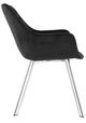 Mazin Furniture Ayami Chrome/Black Dining Arm Chair -2