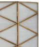 Currey & Company Polyhedron Antique Brass/White Wall Sconce-4