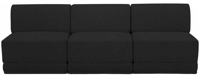 Meridian Furniture Ollie 3-Piece Black Sofa-1