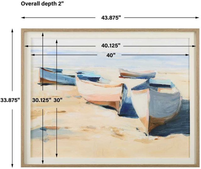 Uttermost® Ethan Harper Beached Boats Framed Print-3