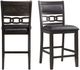 Elements International Amherst Walnut Counter Faux Leather Side Chair-2