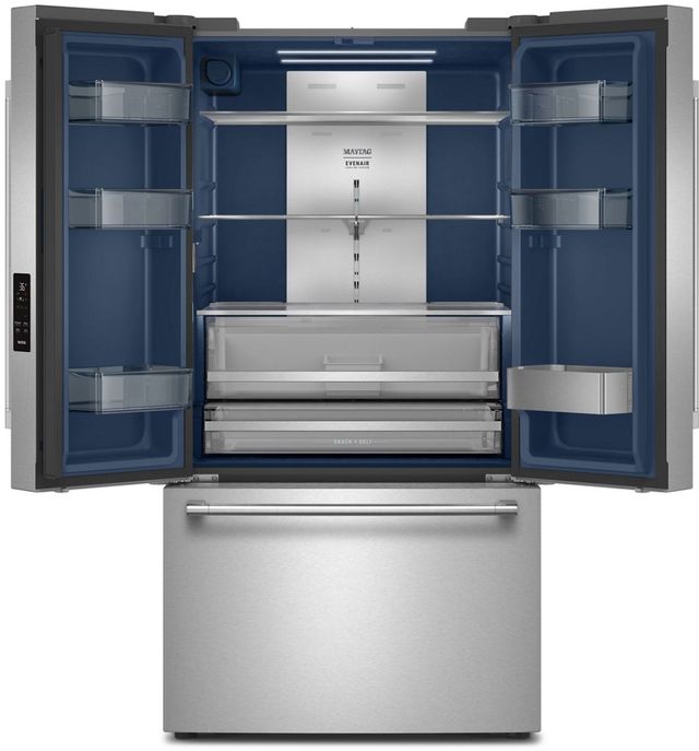 Maytag® 36" 30.52 Cu. Ft. Fingerprint Resistant Stainless Steel French Door Refrigerator with Ice Plus Water-1