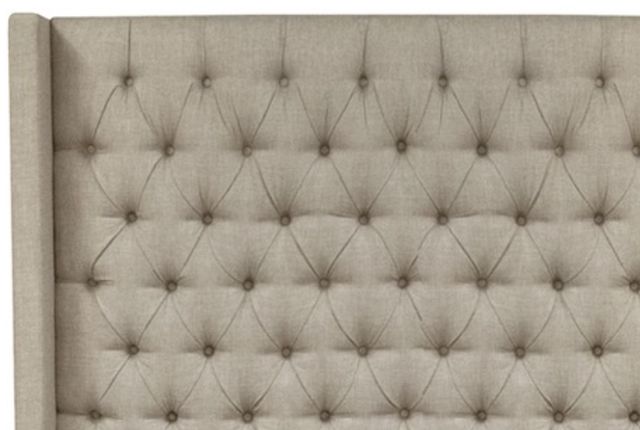 American Wholesale Furniture Warren Beige Queen Upholstered Panel Bed-1