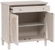 Linon Antique White Oval Cabinet-4