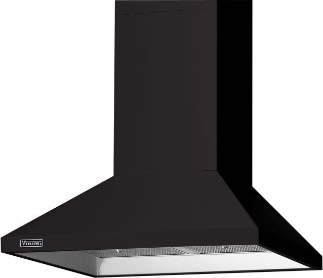Viking® 3 Series 36" Onyx Wide Chimney Wall Hood with Ventilator-0