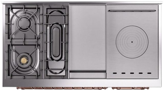 Ilve® Nostalgie II Series 48" Custom RAL Color Pro Style Dual Fuel Range-2