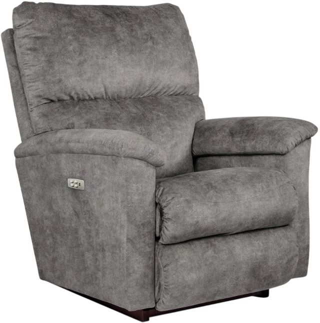 La-Z-Boy® Brooks Charcoal Power Rocking Recliner with Headrest and Lumbar-0