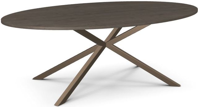 Amisco Customizable Asterisk Oval Table with Metal Stand-0