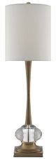 Currey & Company Giovanna Antique Brass/Clear Table Lamp-0