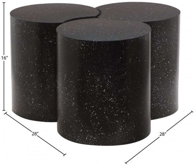 Meridian Furniture Dimple 3-Piece Black 16'' Modular Nesting Coffee Table Set-2