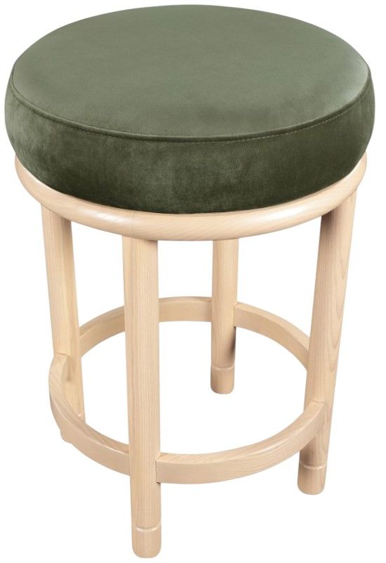 Meridian Furniture Monette Green/Natural Upholstered Counter Stool-3