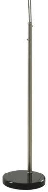 StyleCraft Black Marble/Brushed Nickel Floor Lamp-2