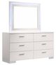 Coaster® Felicity Glossy white Dresser with LED Mirror-0