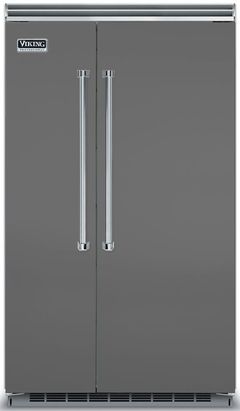 Viking® 5 Series 48 in. 29.1 Cu. Ft. Damascus Grey Built In Side-by-Side Refrigerator