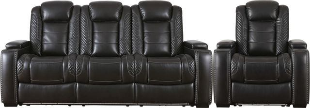 Signature Design by Ashley® Party Time 2-Piece Midnight Reclining Living Room Set-0