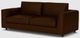EQ3 Cello Narrow Leather Angled Arm Loveseat-2
