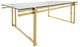 Sagebrook Home Glass Top Coffee Table with Gold Base-1