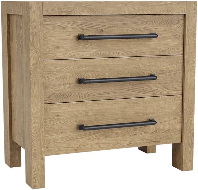Riverside Furniture Davie Pale Oak 3-Drawer Nightstand-0