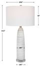 Uttermost® Levadia Light Gray/Matte White Table Lamp-2