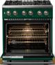 Viking® 5 Series 30" Ivy Pro Style Dual Fuel (NG) Range with Brushed Brass Trim-1