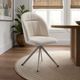 Armen Living Hallie Cream/Light Champagne Swivel Dining Side Chair-1