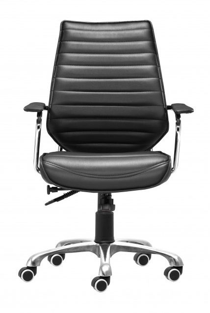 Zuo® Modern Engineer Black Low Back Office Chair-0