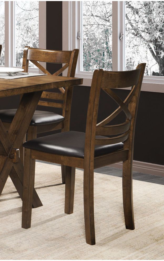 Mazin Furniture Pandora 5-Piece Warm Oak Brown Dining Set-2