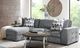 Lifestyle Charcoal 2pc Left Arm Storage Chaise Sofa-2