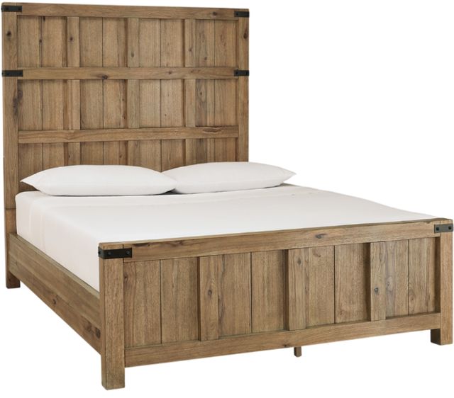 Signature Design by Ashley® Ridgester Light Brown Queen Panel Bed-0
