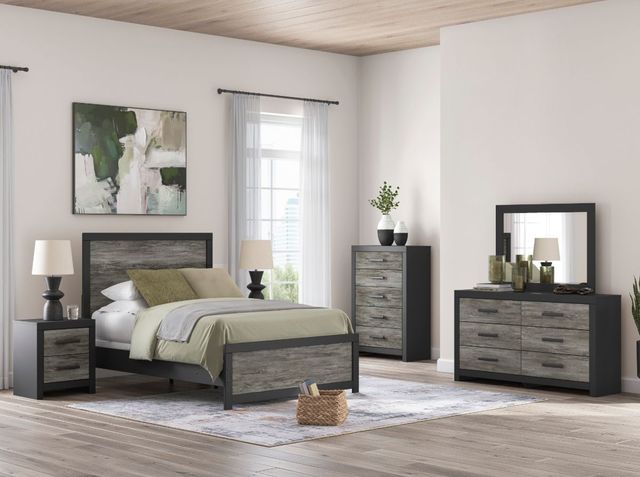 Signature Design by Ashley® Broachmyn 4-Piece Black/Gray Full Panel Bedroom Set-1