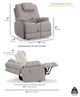 Flexsteel® Zecliner Model 1 Dove Fabric Power Lift Recliner-2