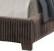 Bernards Milo Brown Pleated Upholstered King Panel Bed-2