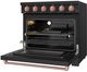 Thor Kitchen® Gordon Ramsay 36" Black/Rose Gold Freestanding Pro Style Electric Range-4