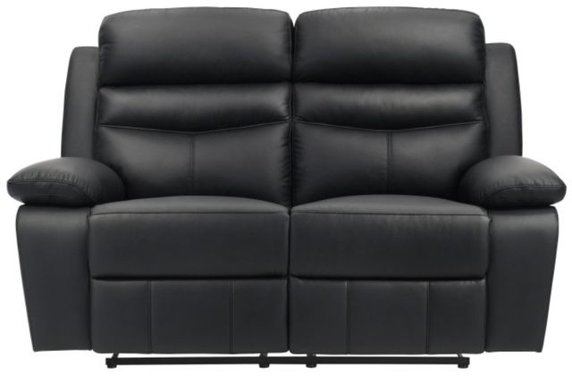 Homelegance® Hancock Black Double Manual Reclining Loveseat-2