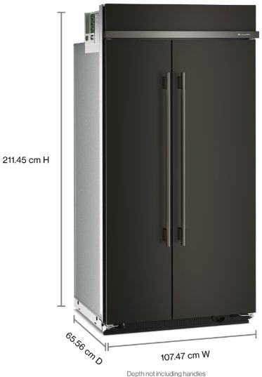 KitchenAid® 48" 30.0 Cu. Ft. Juniper Built-In Side-by-Side Refrigerator with Platinum Interior-2