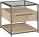 Hammary® Jive Glass Top Rectangular End Table with Metal Base-0