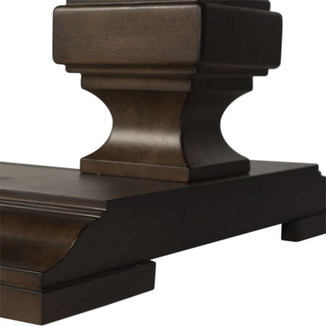 Liberty Furniture Lucca 5-Piece Cordovan Brown Double Pedestal Table Set-3
