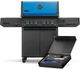 Napoleon 50th Anniversary Edition Prestige® 500 65" 4-Burner Matte Black with Blue Lid Freestanding Natural Gas Grill-0