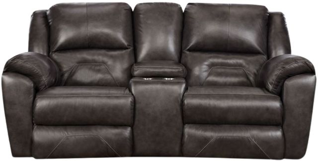 Southern Motion™ Customizable Pandora Double Manual Reclining Loveseat with Console-0