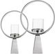 Crestview Collection Conner 2-Piece Silver Candleholder Set-1