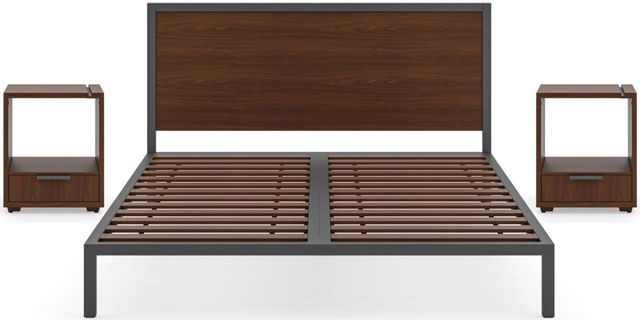 homestyles® Merge Brown Queen Bed with Two Nightstand-0