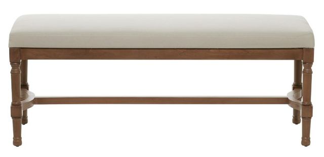 Deco Marche Brown Bench with Burlap Seat-1