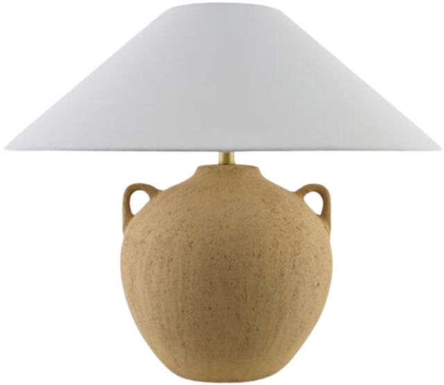 Surya Araya Glazed Brown Table Lamp-0