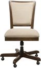 Riverside Furniture Vogue Beige/Plymouth Brown Oak Upholstered Desk Chair-2