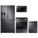 Samsung 4 Piece Kitchen Package-Black Stainless Steel-0