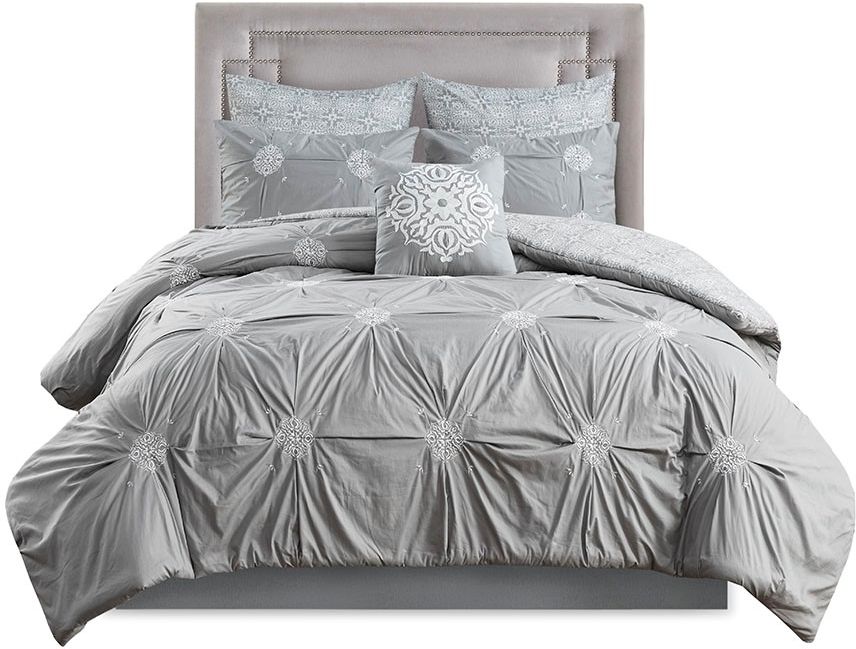 Madison Park Malia 6-Piece Embroidered Reversible factory Full/Queen Comforter Set